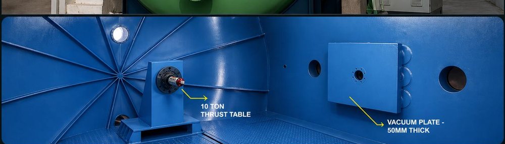 Internal vacuum thrust table